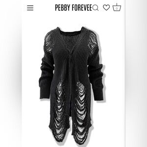 Pebby Forevee Black Knit Cardigan